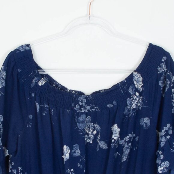 City Chic Womens Floral Off The Shoulder Smocked Maxi Dress Size S/16 Boho - Picture 4 of 10